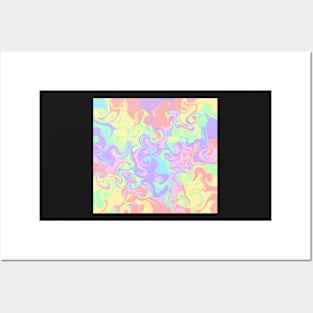 Pastel swirl pattern Posters and Art